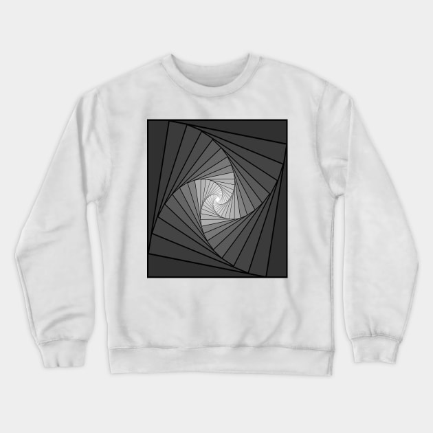 Gray to black spirals Crewneck Sweatshirt by hedehede